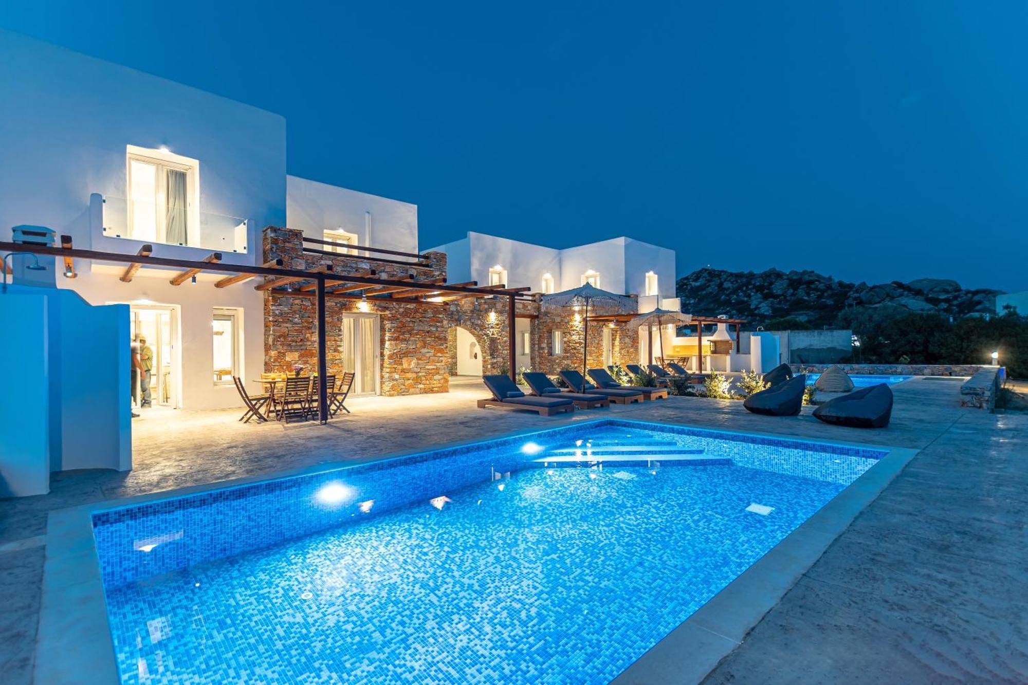 Margarita 3 Bedroom With Private Pool And Sea View Naxos City